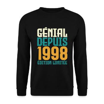Génial depuis 1998 - Sweat-shirt Unisexe - noir - Devant - Alina (178cm) & Michal (187cm)