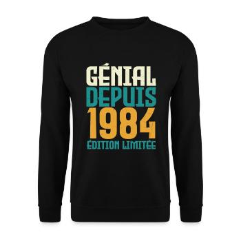 Génial depuis 1984 - Sweat-shirt Unisexe - noir - Devant - Alina (178cm) & Michal (187cm)