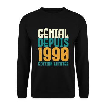 Génial depuis 1990 - Sweat-shirt Unisexe - noir - Devant - Alina (178cm) & Michal (187cm)
