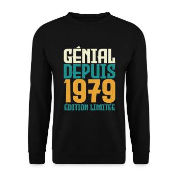 Génial depuis 1979 - Sweat-shirt Unisexe - noir - Devant - Alina (178cm) & Michal (187cm)