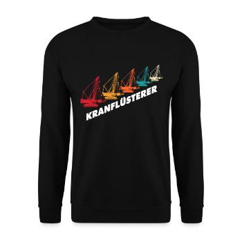 Kranführer Raupenkran Kranfahrer - Unisex Pullover - Schwarz - Vorne - Alina (178cm) & Michal (187cm)