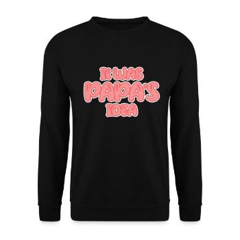 Mignon bambin - C’était l’idée de papa, les enfants - Sweat-shirt Unisexe - noir - Devant - Alina (178cm) & Michal (187cm)