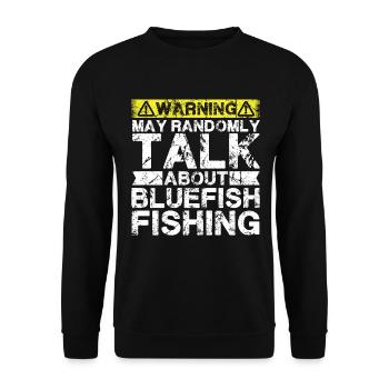 Pêche - Poisson bleu -Poisson - Sweat-shirt Unisexe - noir - Devant - Alina (178cm) & Michal (187cm)