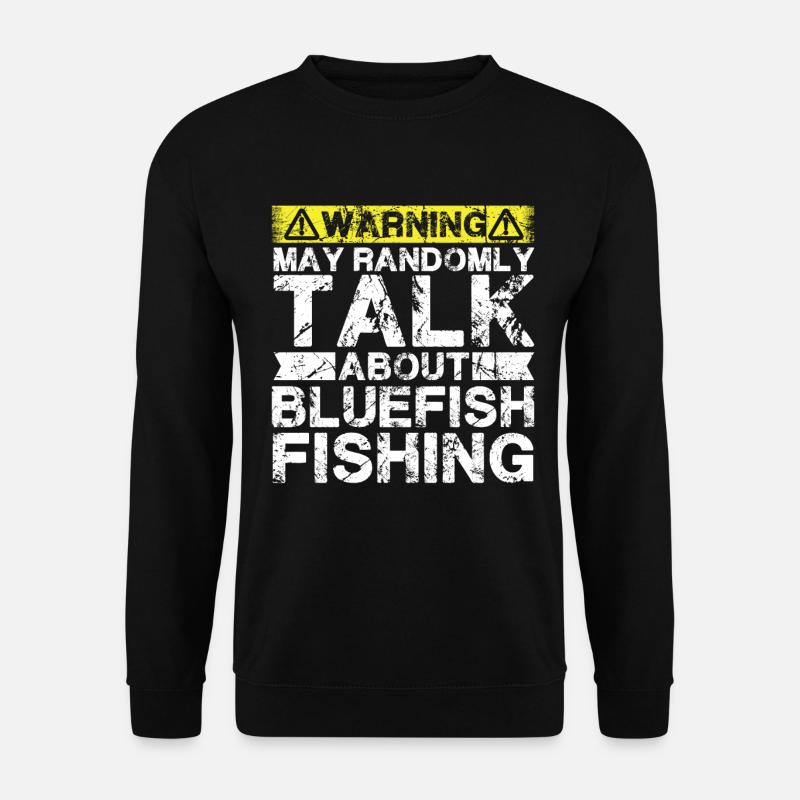 Angeln - Bluefish -Fisch - Unisex Pullover - Schwarz