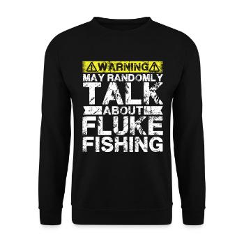 Fishing - Random Fish - Unisex Sweatshirt - black - Front - Alina (178cm) & Michal (187cm)