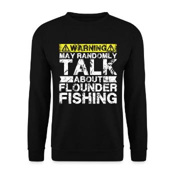 Fishing - Flounder fish - Unisex Sweatshirt - black - Front - Alina (178cm) & Michal (187cm)