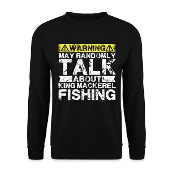 Fishing - King Mackerel Fish - Unisex Sweatshirt - black - Front - Alina (178cm) & Michal (187cm)