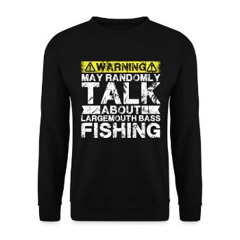 Pêche - Achigan à grande bouche - Sweat-shirt Unisexe - noir - Devant - Alina (178cm) & Michal (187cm)