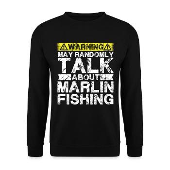 Fishing - Marlin Fish - Unisex Sweatshirt - black - Front - Alina (178cm) & Michal (187cm)