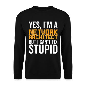 Stupide - Architecte réseau - Sweat-shirt Unisexe - noir - Devant - Alina (178cm) & Michal (187cm)
