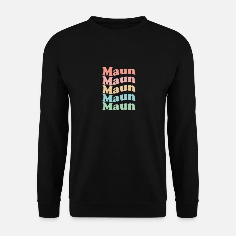 Vintage 70er Hippie Botswana Stadt - Retro Maun - Unisex Pullover - Schwarz