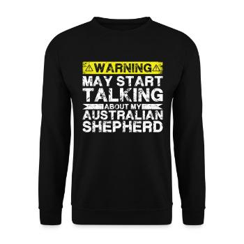 Talk about The Australian Shepherd - Unisex Sweatshirt - black - Front - Alina (178cm) & Michal (187cm)
