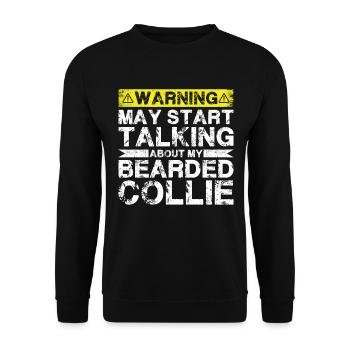 En parlant de Bearded Collie - Sweat-shirt Unisexe - noir - Devant - Alina (178cm) & Michal (187cm)
