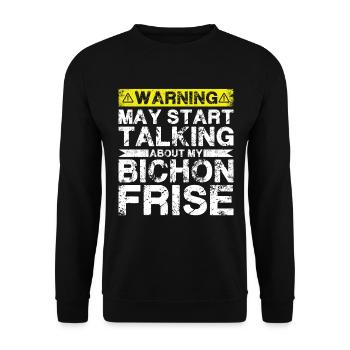 Parlez de Bichon Frise - Sweat-shirt Unisexe - noir - Devant - Alina (178cm) & Michal (187cm)