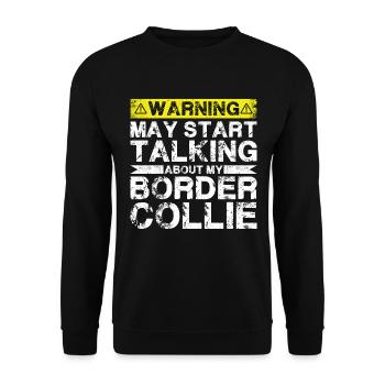 Apropos Border-Collie - Unisex Pullover - Schwarz - Vorne - Alina (178cm) & Michal (187cm)
