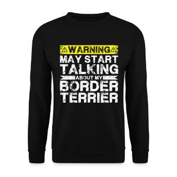 Speaking of Border Terriers - Unisex Sweatshirt - black - Front - Alina (178cm) & Michal (187cm)