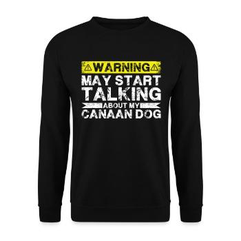 Parler du chien canaan - Sweat-shirt Unisexe - noir - Devant - Alina (178cm) & Michal (187cm)
