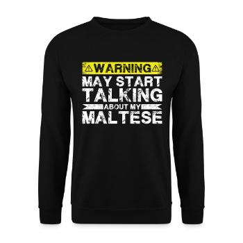 Parler du maltais - Sweat-shirt Unisexe - noir - Devant - Alina (178cm) & Michal (187cm)