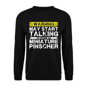 En parlant de pinschers nains - Sweat-shirt Unisexe - noir - Devant - Alina (178cm) & Michal (187cm)