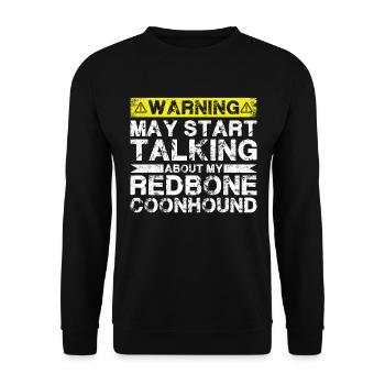 Speaking of Redbone Coonhound - Unisex Sweatshirt - black - Front - Alina (178cm) & Michal (187cm)