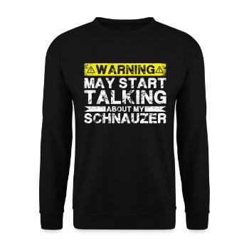 Apropos Schnauzer - Unisex Pullover - Schwarz - Vorne - Alina (178cm) & Michal (187cm)