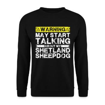 Speaking of Shetland Sheepdog - Unisex Sweatshirt - black - Front - Alina (178cm) & Michal (187cm)