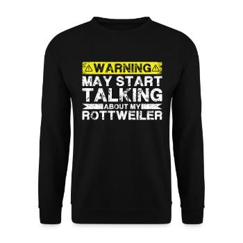 Apropos Rottweiler - Unisex Pullover - Schwarz - Vorne - Alina (178cm) & Michal (187cm)