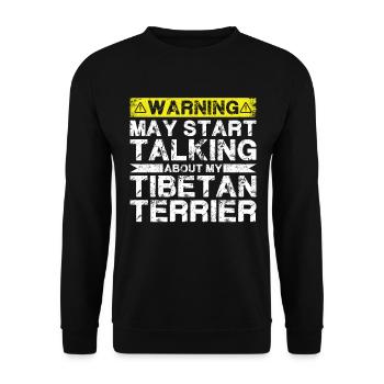 Speaking of Tibetan Terriers - Unisex Sweatshirt - black - Front - Alina (178cm) & Michal (187cm)