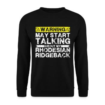 En parlant de Rhodesian Ridgeback - Sweat-shirt Unisexe - noir - Devant - Alina (178cm) & Michal (187cm)
