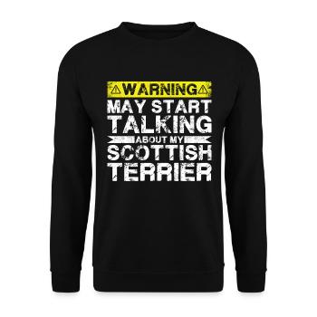 Speaking of Scottish Terrier - Unisex Sweatshirt - black - Front - Alina (178cm) & Michal (187cm)
