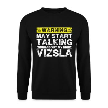 Apropos Vizsla - Unisex Pullover - Schwarz - Vorne - Alina (178cm) & Michal (187cm)