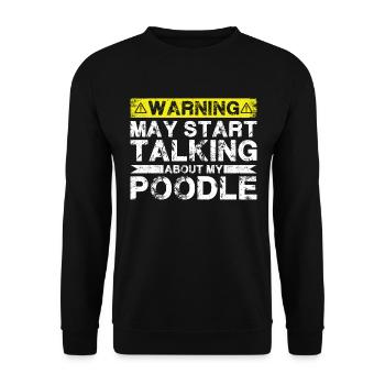 Talking about poodles - Unisex Sweatshirt - black - Front - Alina (178cm) & Michal (187cm)