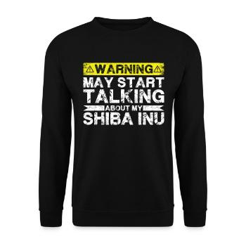 En parlant de Shiba Inu - Sweat-shirt Unisexe - noir - Devant - Alina (178cm) & Michal (187cm)