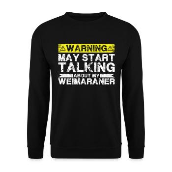 En parlant de Weimaraner - Sweat-shirt Unisexe - noir - Devant - Alina (178cm) & Michal (187cm)