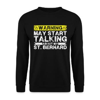 En parlant de St. Bernards - Sweat-shirt Unisexe - noir - Devant - Alina (178cm) & Michal (187cm)