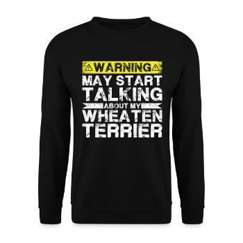 Apropos Weizenterrier - Unisex Pullover - Schwarz - Vorne - Alina (178cm) & Michal (187cm)