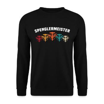 Spengler Bauspengler Spengeln - Unisex Pullover - Schwarz - Vorne - Alina (178cm) & Michal (187cm)
