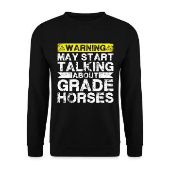 En parlant de Grade Horse - Sweat-shirt Unisexe - noir - Devant - Alina (178cm) & Michal (187cm)