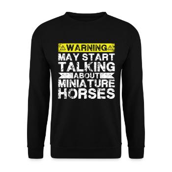 Talk about miniature horse - Unisex Sweatshirt - black - Front - Alina (178cm) & Michal (187cm)