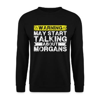 Über Morgan Sprechen - Unisex Pullover - Schwarz - Vorne - Alina (178cm) & Michal (187cm)