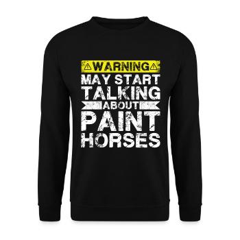 Über Lackpferd Sprechen - Unisex Pullover - Schwarz - Vorne - Alina (178cm) & Michal (187cm)