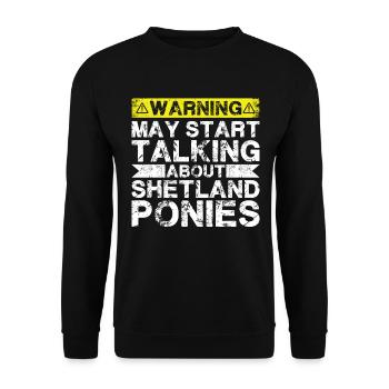 Parlez des poneys Shetland - Sweat-shirt Unisexe - noir - Devant - Alina (178cm) & Michal (187cm)