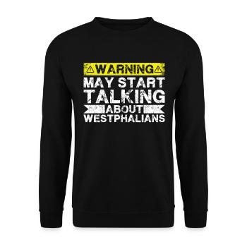 En parlant de Westphalien - Sweat-shirt Unisexe - noir - Devant - Alina (178cm) & Michal (187cm)