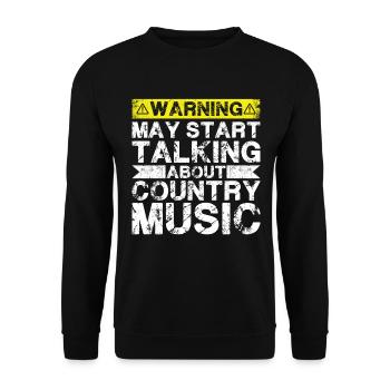 Apropos Country-Musik - Unisex Pullover - Schwarz - Vorne - Alina (178cm) & Michal (187cm)