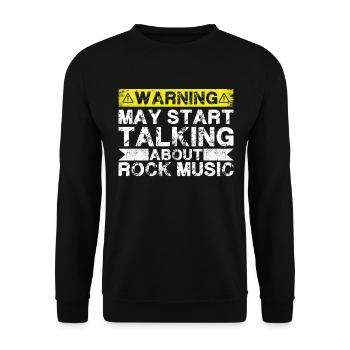 Über Rockmusik Sprechen - Unisex Pullover - Schwarz - Vorne - Alina (178cm) & Michal (187cm)