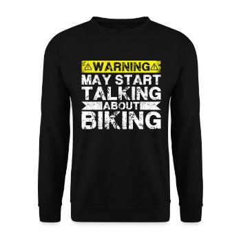 Commencez à parler de cyclisme - Sweat-shirt Unisexe - noir - Devant - Alina (178cm) & Michal (187cm)
