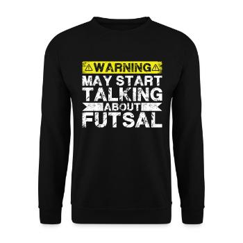 Über Futsal Sprechen - Unisex Pullover - Schwarz - Vorne - Alina (178cm) & Michal (187cm)