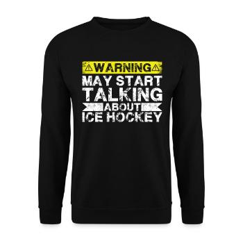 Speaking of ice hockey - Unisex Sweatshirt - black - Front - Alina (178cm) & Michal (187cm)