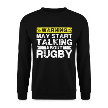Parlez de rugby - Sweat-shirt Unisexe - noir - Devant - Alina (178cm) & Michal (187cm)