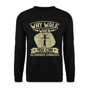 Acrobatic Gymnastics Sport Strength - Unisex Sweatshirt - black - Front - Alina (178cm) & Michal (187cm)